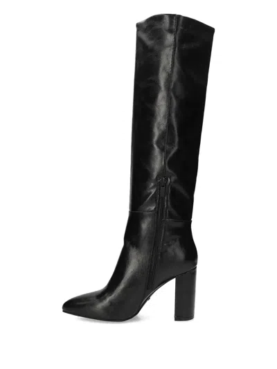 Mexx Point-toe Block-heel Boots In Black