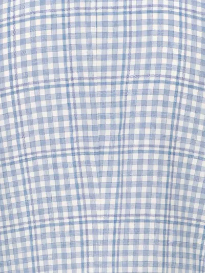 Isaia Gingham-check Single-breasted Blazer In Blue