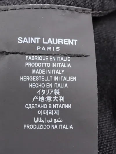 Pre-owned Saint Laurent Button Denim Jacket In Black