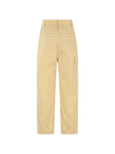 Brunello Cucinelli Drawstring Cargo Pants In Yellow