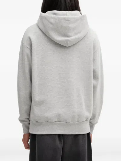 No Problemo Logo-print Drawstring Oversized Hoodie In Gray