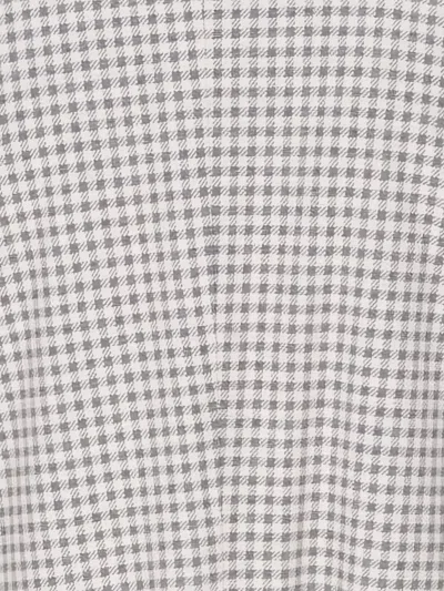 Isaia Gingham-check Blazer In Gray