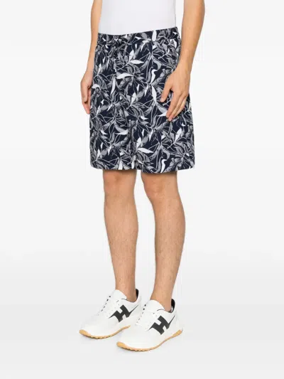 Michael Kors Leaf-print Drawstring Shorts In Multi