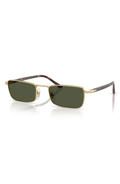 Persol 57mm Rectangular Sunglasses In Gold
