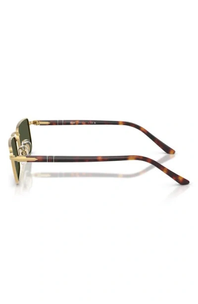Persol 57mm Rectangular Sunglasses In Gold