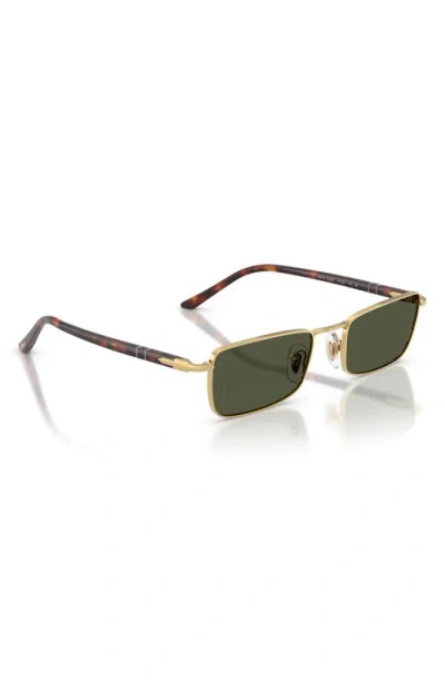 Persol 57mm Rectangular Sunglasses In Gold