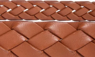 Nordstrom Double Braid Leather Belt In Brown