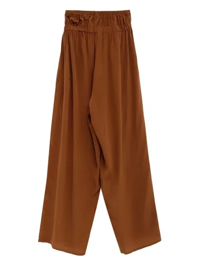Baserange Tin Elasticated Trousers In Brown
