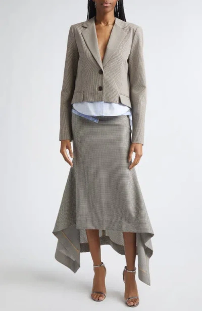 Monse Crop Back Cascade Jacket In Gray