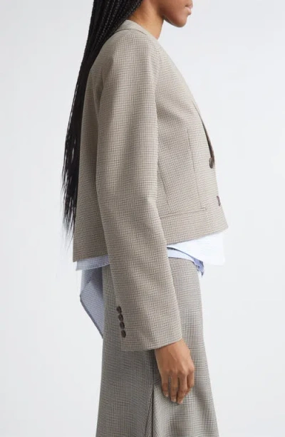 Monse Crop Back Cascade Jacket In Gray