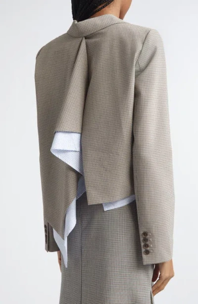Monse Crop Back Cascade Jacket In Gray