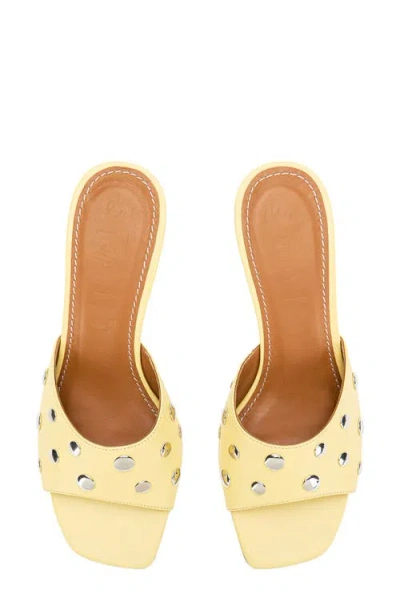 Staud Bea Mules Butter Studs In Yellow