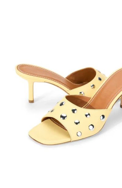 Staud Bea Mules Butter Studs In Yellow