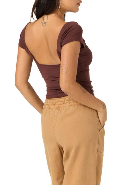 O'neill Alyssa Solid Knit Top In Brown