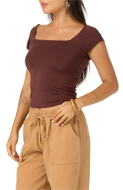 O'neill Alyssa Solid Knit Top In Brown