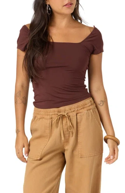 O'neill Alyssa Solid Knit Top In Brown
