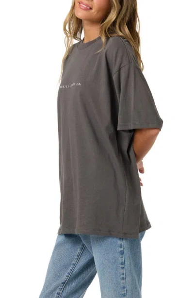 O'neill Linear Scape Graphic Oversized T-shirt In Black