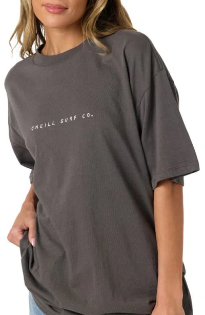 O'neill Linear Scape Graphic Oversized T-shirt In Black