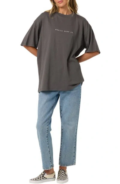O'neill Linear Scape Graphic Oversized T-shirt In Black