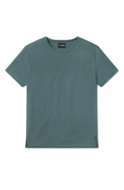 Cuts Ao Split Hem T-shirt In Green