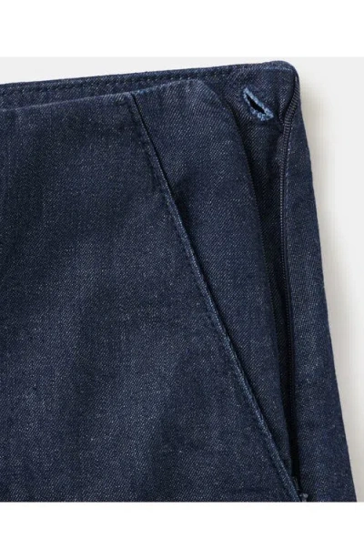 Mango Flat Front Jeans In Blue
