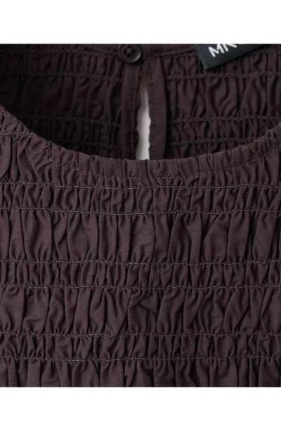 Mango Smocked Tank In Black