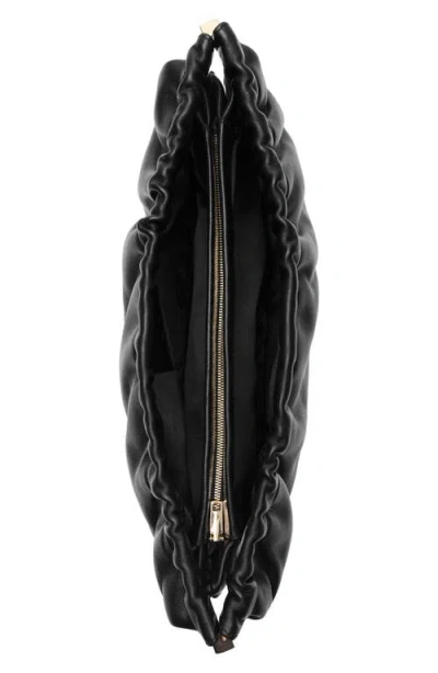 Mango Leather Clutch In Black