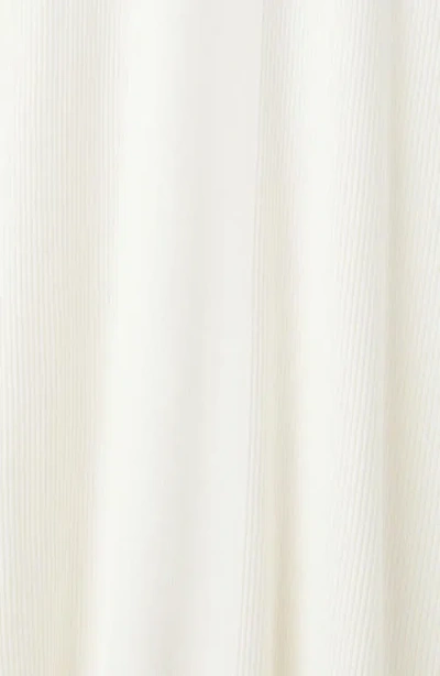 Mango Rib Knit V-neck Midi Dress In White