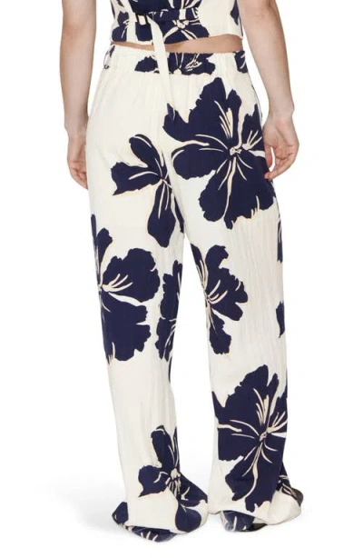 Mango Placed Floral Pants In White