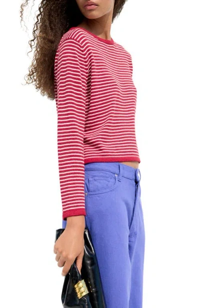 Mango Stripe Sweater In Red