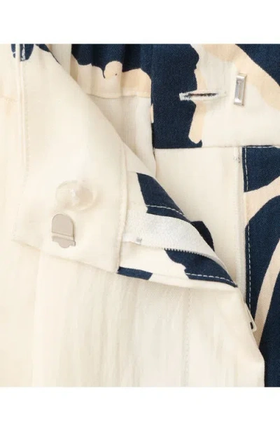 Mango Placed Floral Pants In White