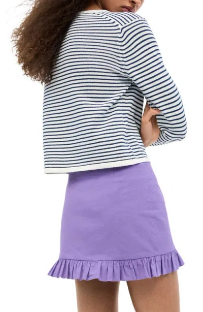 Mango Stripe Sweater In Blue