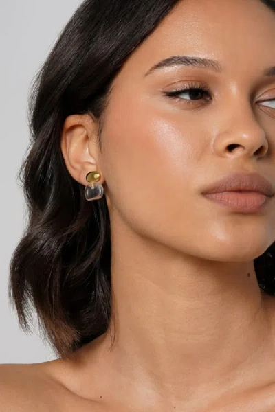 Zynnia Collective Pebble Stack Studs In Gold