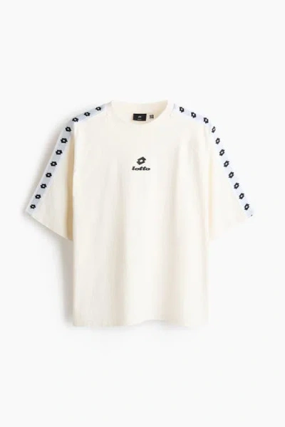 H&m Oversized Fit Cotton T-shirt In White