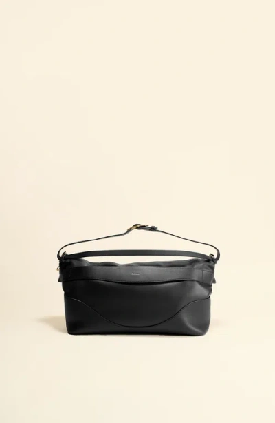 Oleada Marina Foldover Bag In Black
