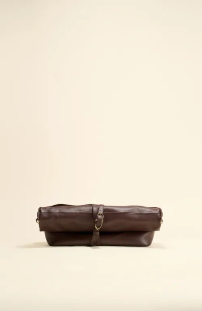 Oleada Marina Foldover Bag In Brown