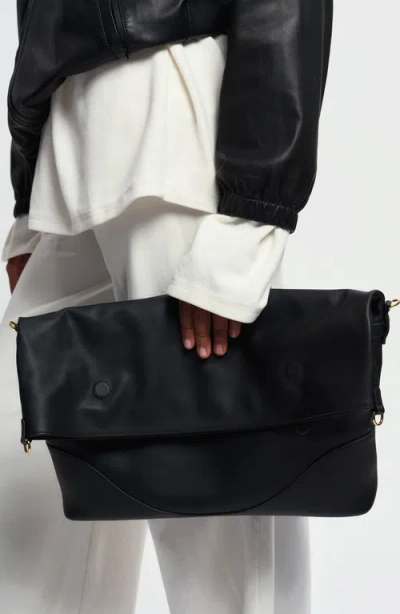 Oleada Marina Foldover Bag In Black