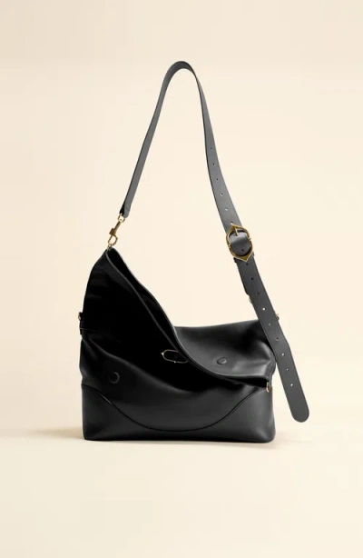 Oleada Marina Foldover Bag In Black