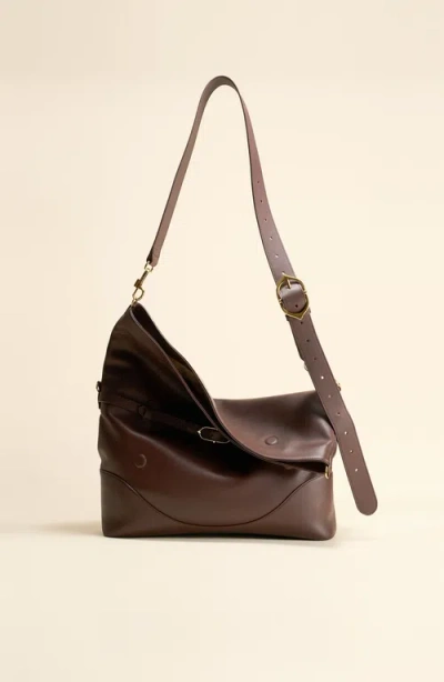 Oleada Marina Foldover Bag In Brown