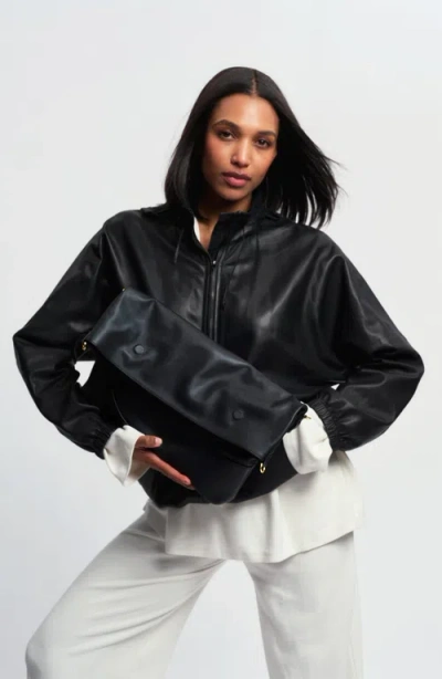 Oleada Marina Foldover Bag In Black