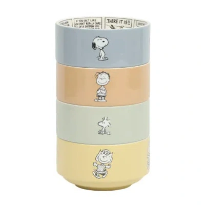 Peanuts Bonbon Bites Stoneware Stackable Bowl Set In Multi