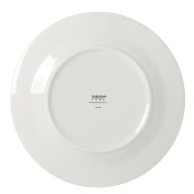 Gibson Home Great Essentials Fine Ceramic Dinner Plate Set In White