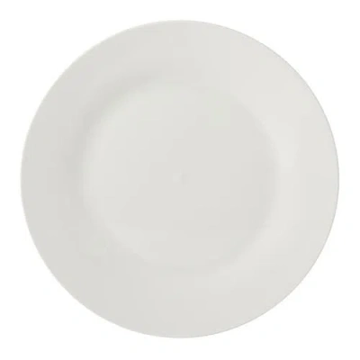 Gibson Home Great Essentials Fine Ceramic Dinner Plate Set In White