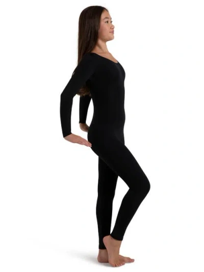 Capezio Long Sleeve Unitard In Black