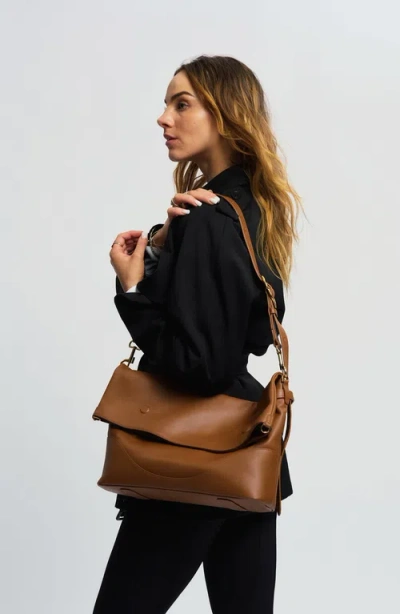 Oleada Marina Foldover Bag In Brown
