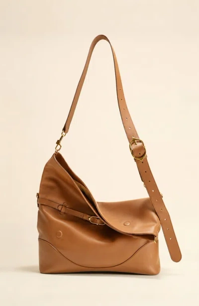Oleada Marina Foldover Bag In Brown