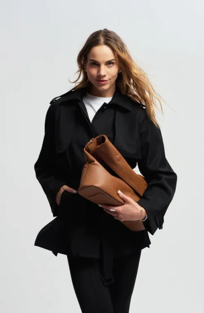 Oleada Marina Foldover Bag In Brown