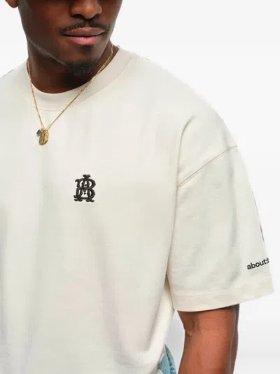 Aboutblank Classic Monogram-embroidered T-shirt In White