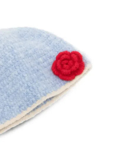 Rockfish Flower-patch Beanie Hat In Blue