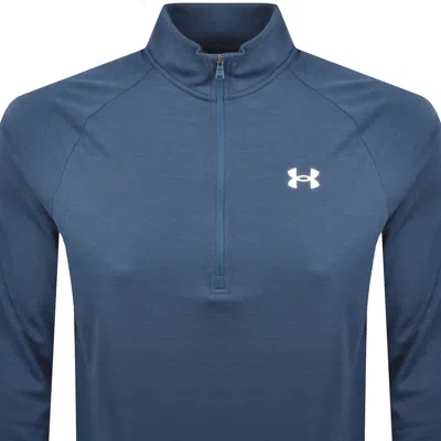 Under Armour Tech Half Zip Sweatshirt Blue In Blue